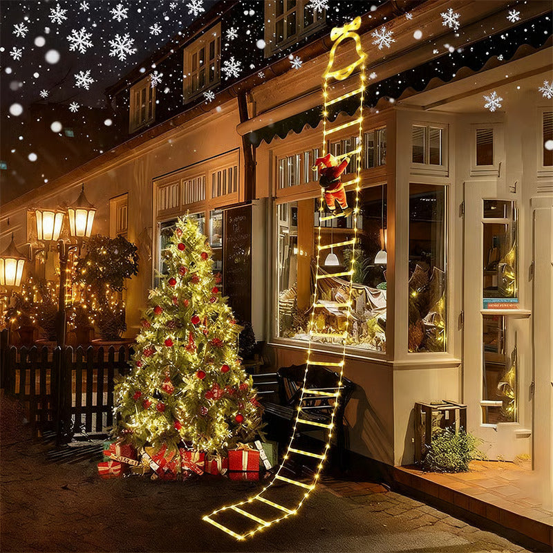 Christmas Santa Climbing Stairs Light