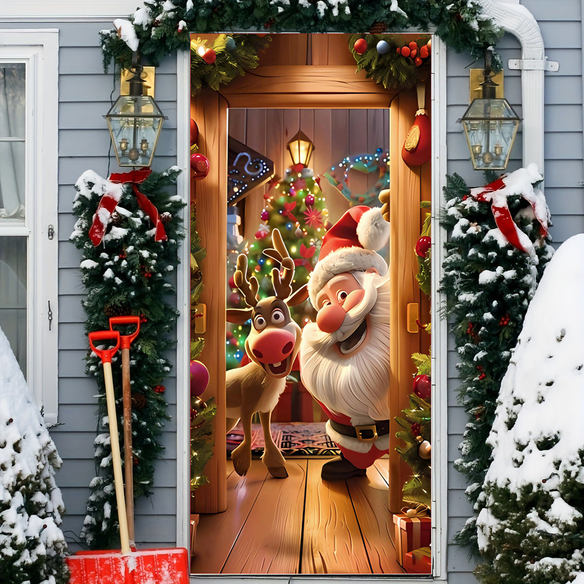 🌟2025 Christmas and Halloween Front Door Decoration