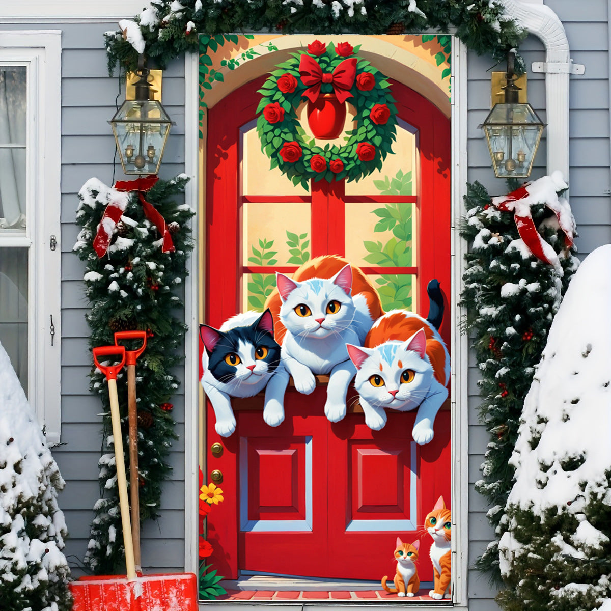 🌟2025 Christmas and Halloween Front Door Decoration