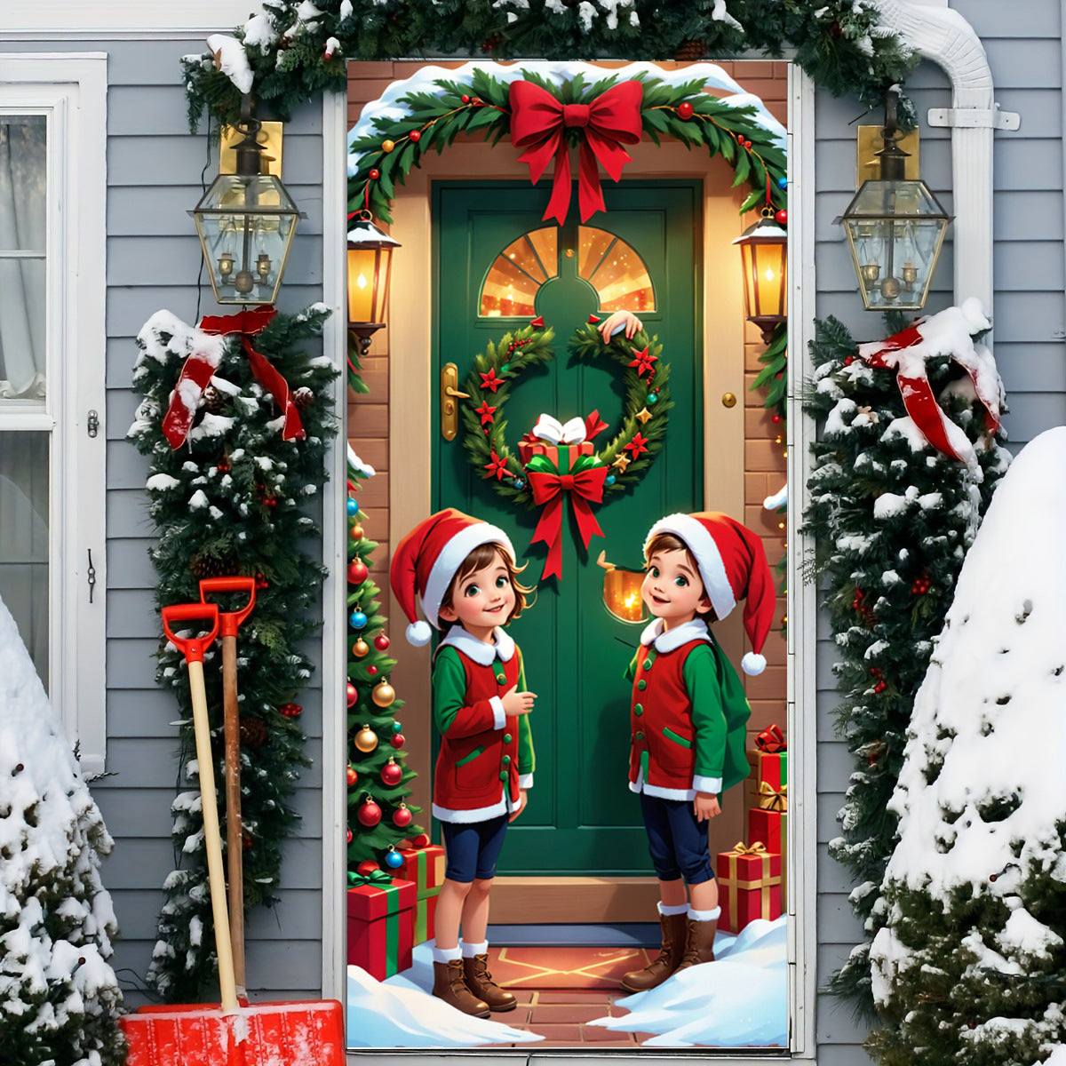 🌟2025 Christmas and Halloween Front Door Decoration